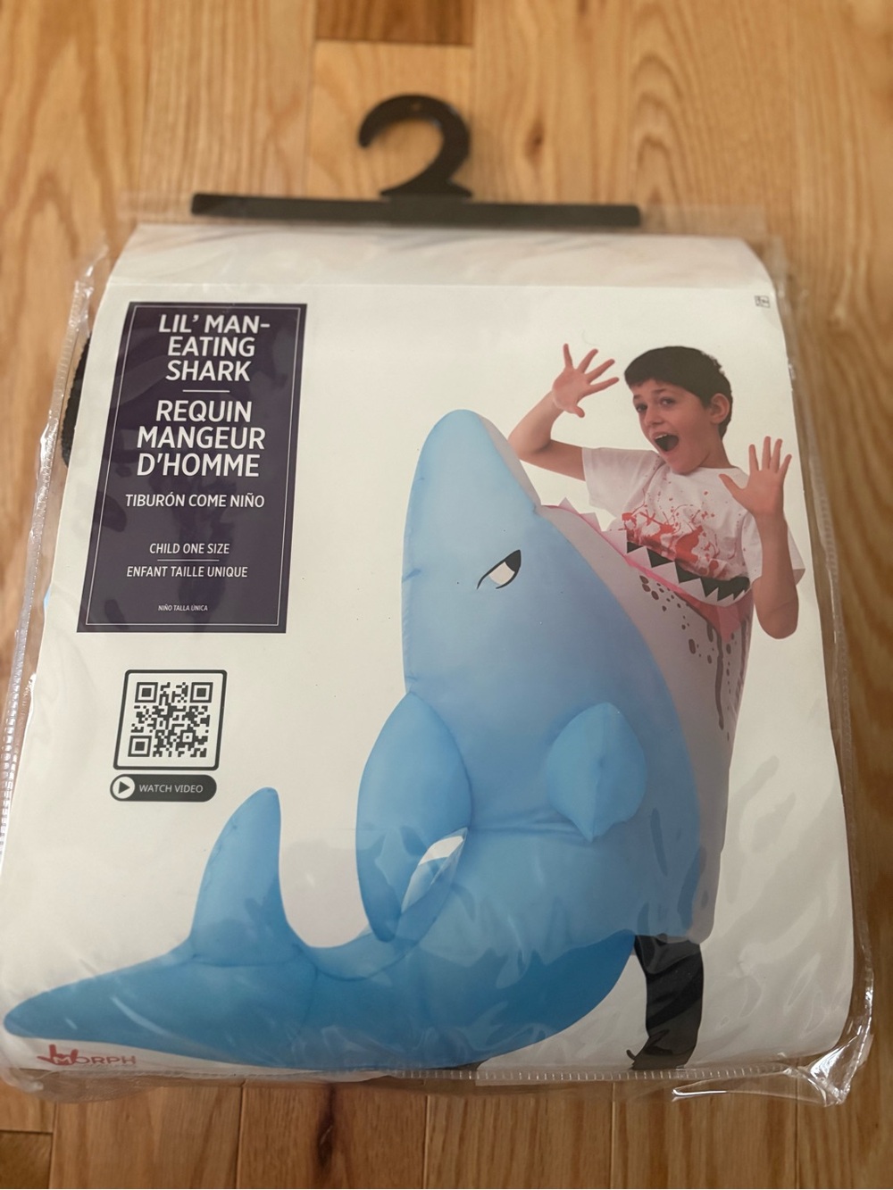 Lil' Man-Eating Shark Kids Costume- Blue